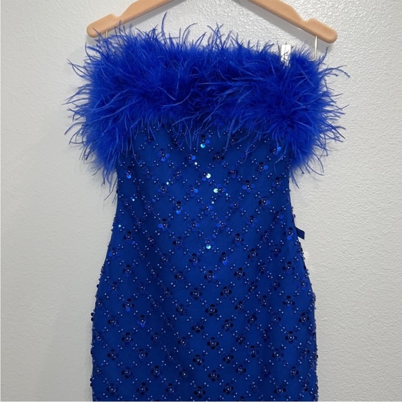 Brand new Royal blue fur dress - Picture 12 of 12